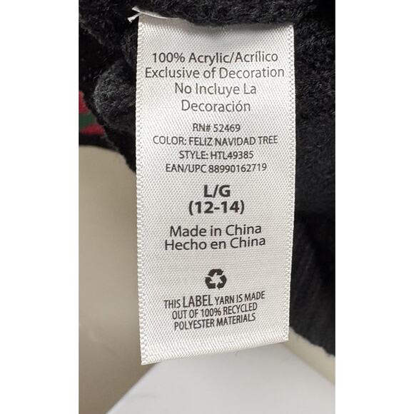 Holiday Time Black Festive Sweater with Multicolor Accents In Spanish - Picture 7 of 9